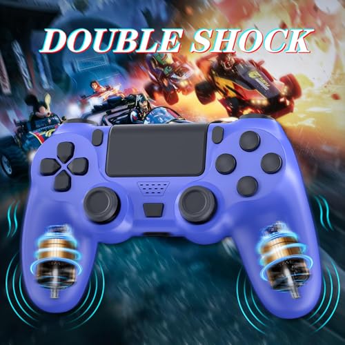 image for YsoKK 2 Pack Wireless Controller for PS4/Slim/Pro with Double Shock/Au