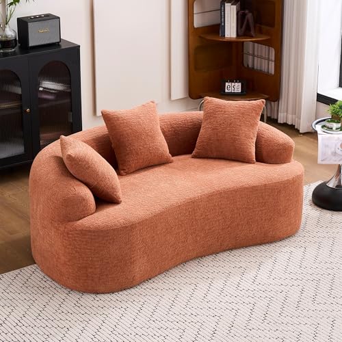 Modulares Zweisitzer-Sofa mit geschwungener Form, extra dicke Kissen für ultimat