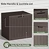 NEWBULIG 31 Gallon Deck Box, Weatherproof Resin Lockable Outdoor Storage for Secure Package Deliveries and Indoor Storage in Garden or Patio, Backyard #4