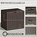 NEWBULIG 31 Gallon Deck Box, Weatherproof Resin Lockable Outdoor Storage for Secure Package Deliveries and Indoor Storage in Garden or Patio, Backyard