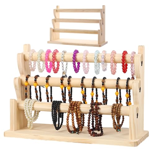 Genérico Organizador de Pulseras,Organizador de Accesorios de Madera - Perchero de Múltiples Niveles para Brazaletes - Para Tienda Hogar Exhibición