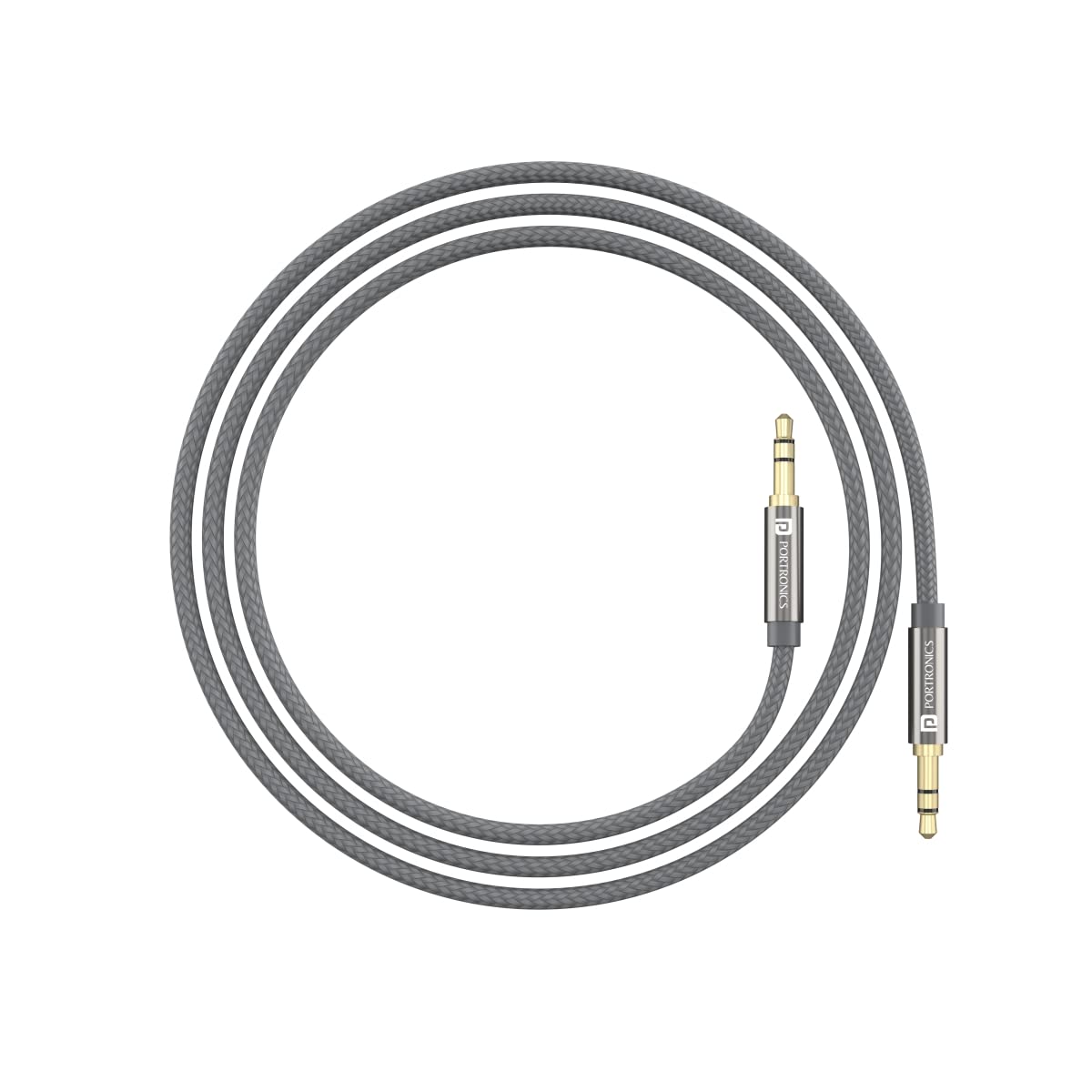 Portronics Konnect Aux 7 3.5mm Male to Male Aux Cable with 2 Meter Cable Length, 24K Gold-Plated Connectors with Strong Nylon Braided Cable(Grey) (B0B3J2JY3W) Amazon Price History, Amazon Price Tracker