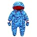 Bebé Traje de Nieve Niño con Capucha Mameluco Cremallera Frontal (3-6 Meses)