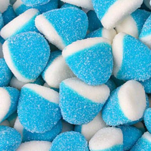 Raspberry Pufflettes Blue & White Gummy Bites 5LB Bag miniatura 1