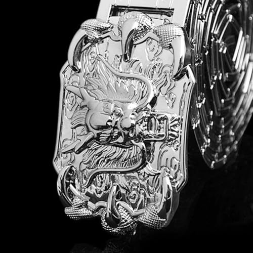 Ceinture rétro style chinois punk et rock pour homme en acier