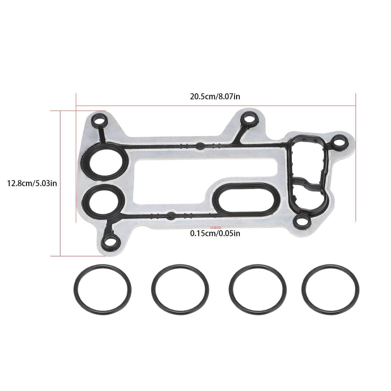 Motore Radiatore Olio Alloggiamento Guarnizione con O-Ring Kit Guarnizione Filtro Olio Guarnizione Alloggiamento Filtro Olio Lega di Alluminio Alloggiamento Filtro Olio Guarnizione Kit