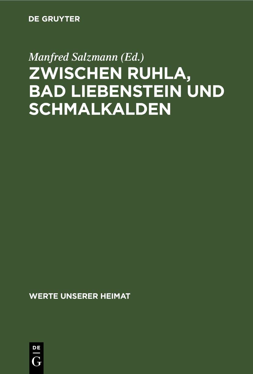 Schmalkalden Ruhla Bad Liebenstein inventaire topographique et historique