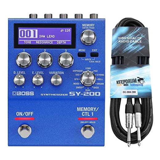 Boss SY-200 - Dispositivo de sintetizador con cable jack keepdrum (3 m)