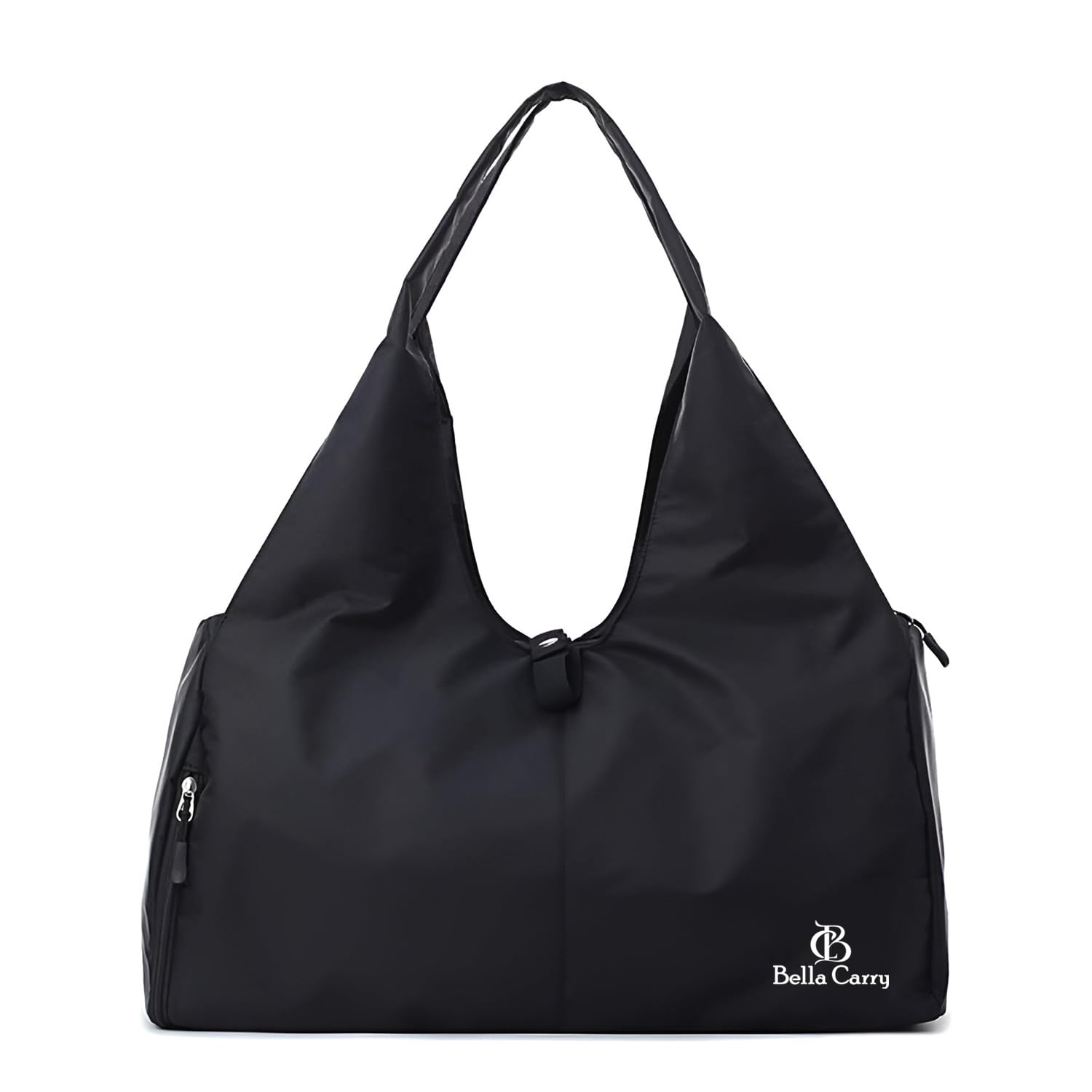 Women Nylon Dry Wet Depart Sport bags multifunction fitness training yoga duffle bags with shoe compartment Fitness Bag (Black)-image-24