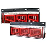 シーケンシャル ファイバー LED テールランプ 左右セット レッド 3連 角型 デコトラ 12V/24V Eマーク取得済 流れる テールライト トラック用品 部品 外装パーツ