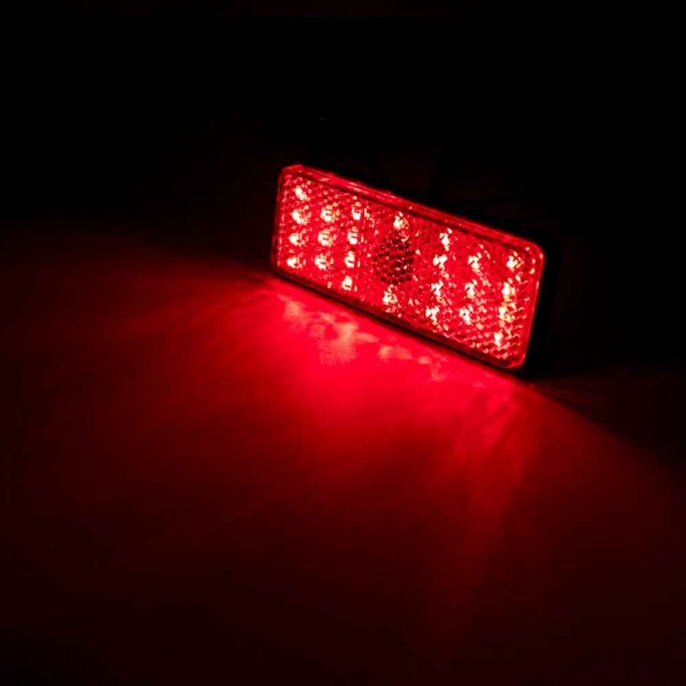 4x/6x/8x12V światła obrysowe wskaźniki lampa świetlna tylne światło boczne dla samochodu ciężarowego przyczepa RV Camper motocykl łódź(8pcs red)
