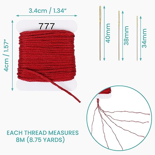 HANDI STITCH 148 Pezzi di Filo da Ricamo - Kit