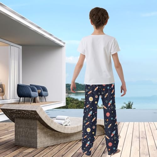 visesunny Boys' Pants Rocket Space Star Jogger Pants Elastic Waist Long Bottoms Trousers with Pockets3