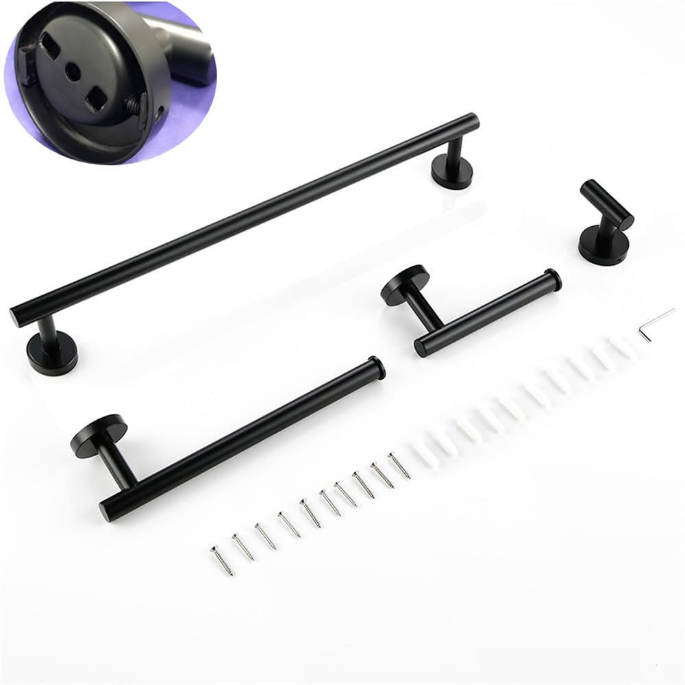 Juego de Accesorios de baño de Oro Cepillado, Kit de herrajes para Montaje en Pared, toallero, Soporte para Rollo de Papel higiénico, Gancho para Bata, PC, Soporte para Papel, h