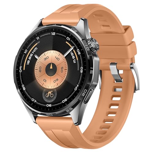 Image of XMUXI 22mm Watch Strap Compatible with Huawei Watch GT6 Pro GT 6 /5 /4 /3 46mm Straps Quick Release for bip 6 /Venu3 /Venu4 45mm /Vivoactive 4,Galaxy Watch 3 45mm Silicone Bands (NO WATCH)