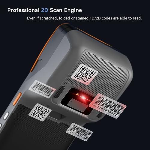 Image of Alacrity Handheld Mobile POS PDA Terminal, 1D 2D Scan Module, 58mm Receipt Printer, Android 12, 5.9 inch Touch Screen Supports 4G WiFi Bluetooth, Perfect to Manage Queues, Online, Mobile & Takeaway Orders