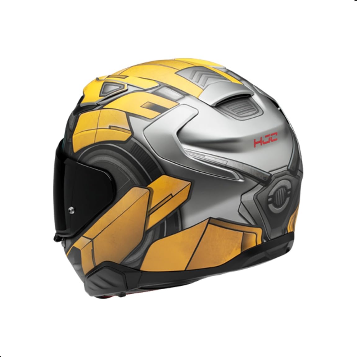 HJC F71 Bumblebee Full Face Motorcycle Helmet with HJ-38 Pin-lock Shield, DOT Approved (MC3SF, X-Large) : Automotive