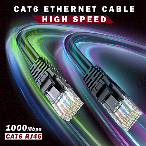 Maximm Cat 6 Ethernet Cable 250 Ft, 100% Pure Copper, Cat6 Cable Lan Cable, Internet Cable And Network Cable - Utp (Black) #TOP4