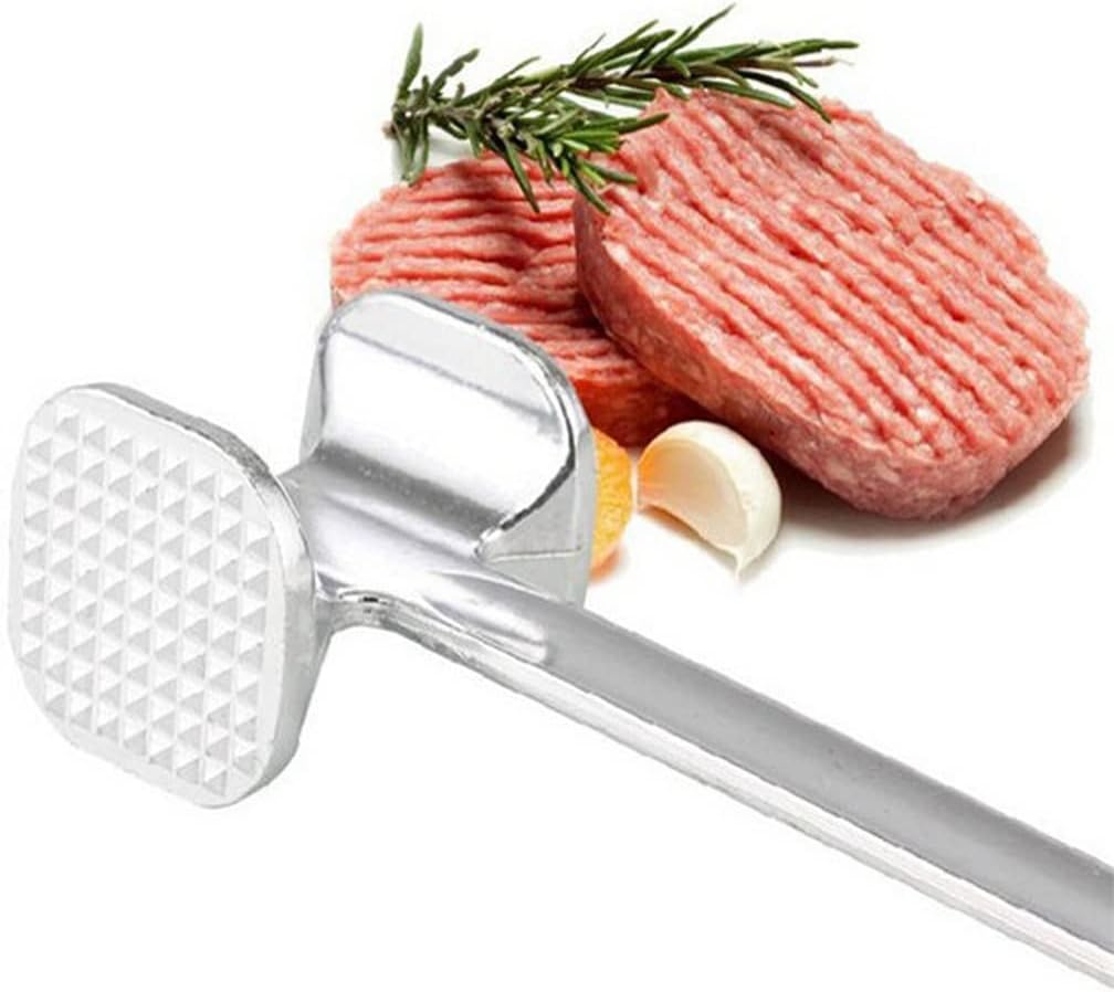 JSEIAJB 19.5cm Two Sides Meat Tenderizer Steak Beefs Porks Meat Hammer Aluminum Meat Hammer Mallet Beef