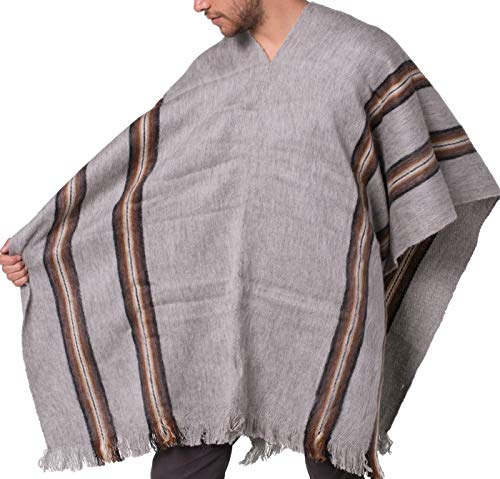 Gamboa Alpaca Wool Poncho Men Panchos Mexican Adult Cowboy and Western Hippie Poncho para Hombre2