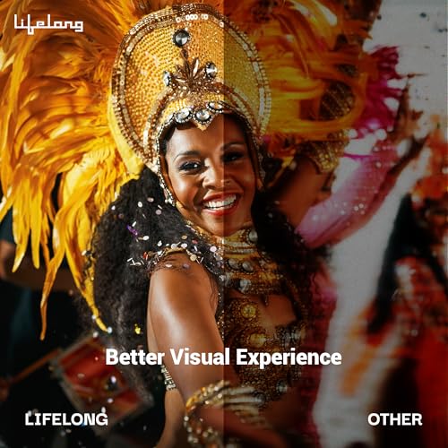 Image of Lifelong Electronics TruePixel Pro Smart Projector | Android, 1080P Full HD Native & 4K Ultra HD Support | 9000 Lumens | For Room & Outdoors | All OTT Apps | WiFi /BT,Mirroring,USB, ARC, HDMI, Speakers