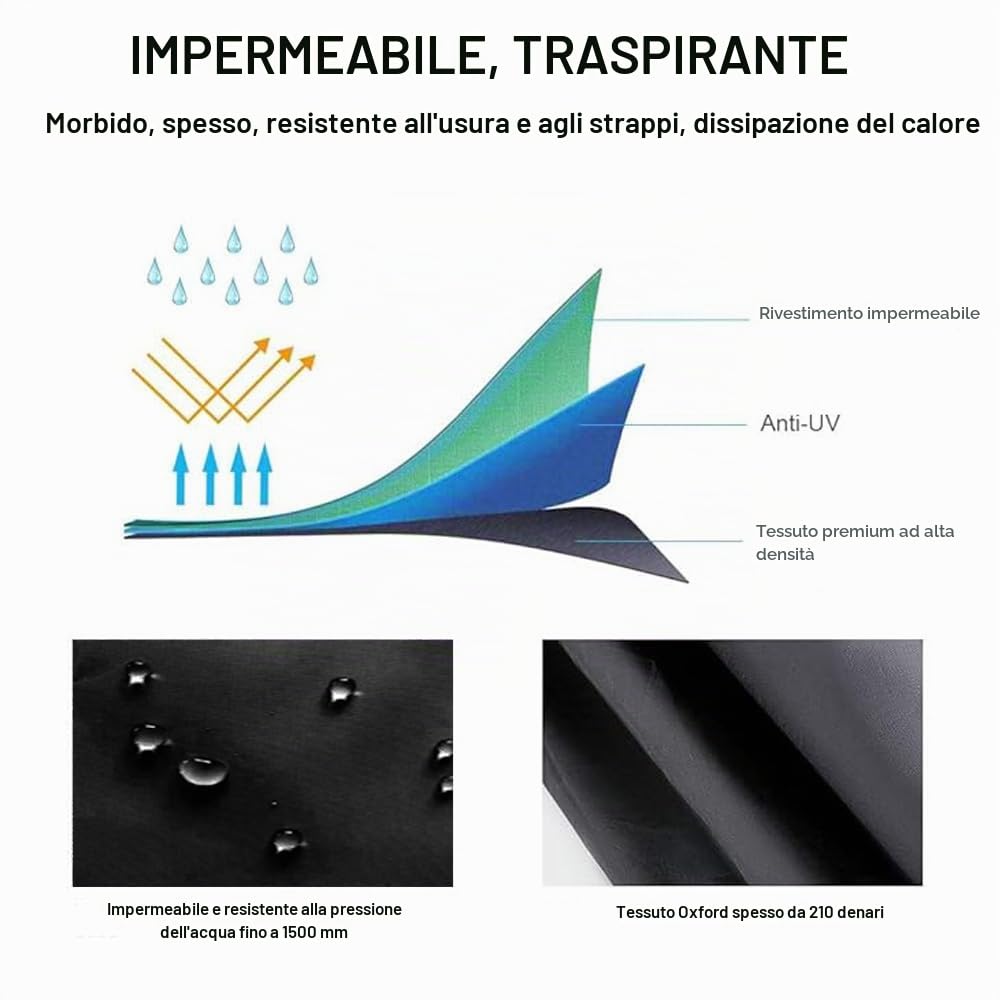 Telo coprimoto per esterni e interni 210D in poliestere antipolvere, antivento, antipioggia, impermeabile, per XL 750 Transalp 2023 2024 Transalp XL750 (295cm * 110cm * 140cm)