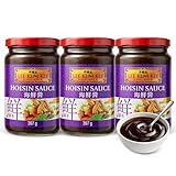 Salsa Hoisin, salsa Lee Kum Kee, Sabor Dulce y especiado, con notas de soya fermentada y ajo, Contiene Gluten, Para Salteados estilo asiático, dim sum, rollitos primavera, Contiene 3 botes de 397 g
