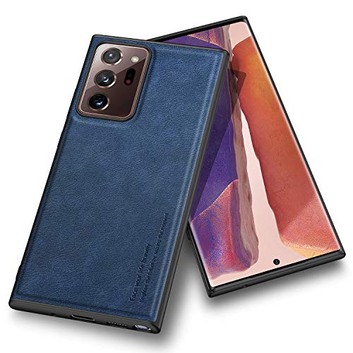 Kqimi Schutzhülle für Samsung Galaxy Note 20 Ultra, Premium-Leder, schlank, stilvoll, weicher Griff, stoßfest, kratzfest, Schutzhülle für Samsung Galaxy Note20 Ultra 5G (6,9 Zoll) 2020 (blau) Cover
