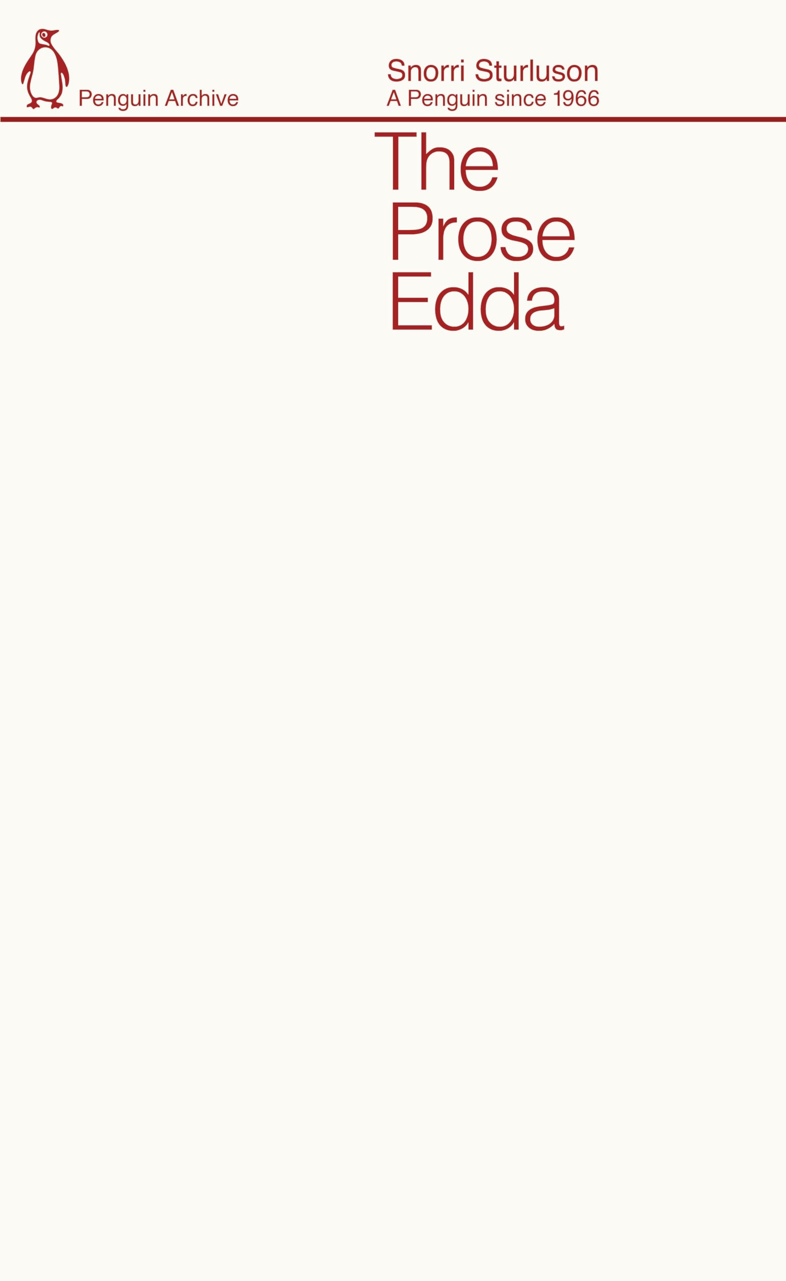 The Prose Edda: Snorri Sturluson (Penguin Archive)