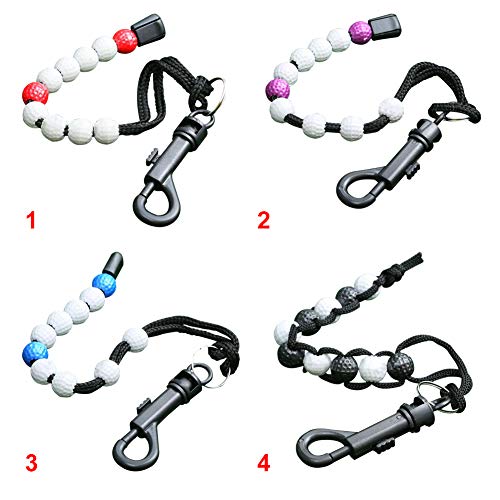 ounter Aid Beads Remenber Professional Portable hain Nylon Putt Training Durable with Lip Golf Score(Purple)