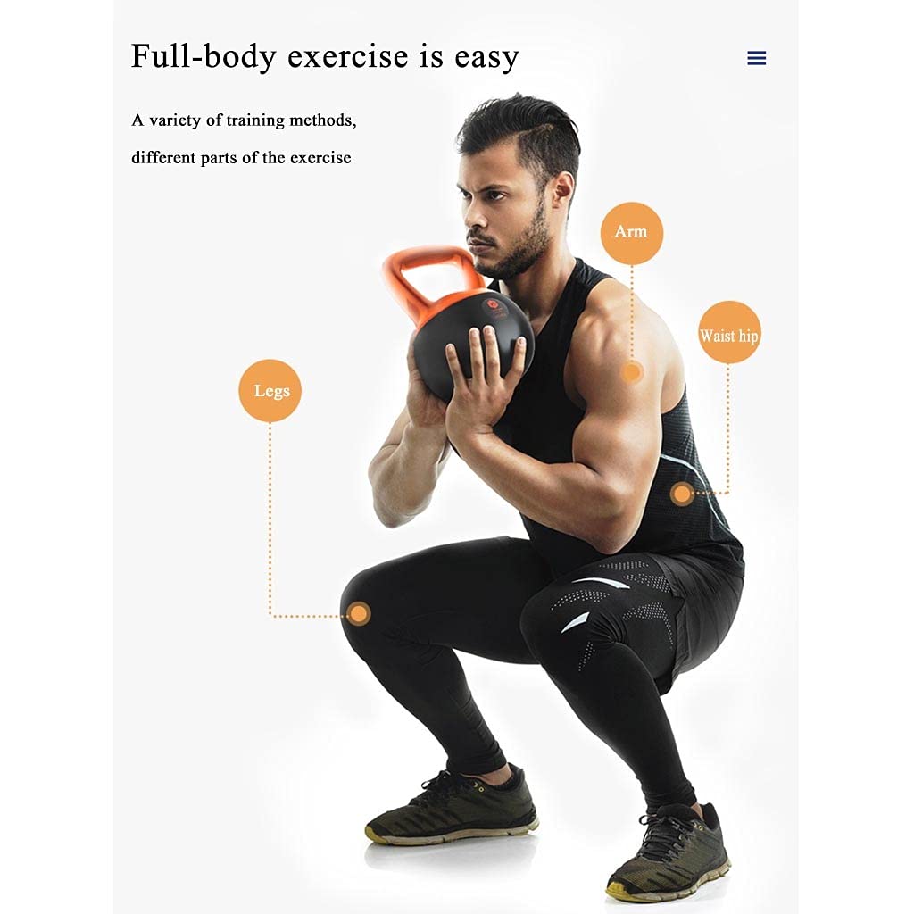 Dumbbell fitness Kettlebell 8KG / 12KG / 16KG, Campana per Bollitore Pesante per Allenamento Cardio di Forza, Kettlebell per Allenamento Fitness a Casa E In Palestra per Sollevamento Pesi Bodybuilding