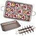 Milky House Non Stick Brownie Pans with Dividers, Divided Brownie Baking Pan, Slice Solutions Brownie Pan, Baking Pan with Built-in Slicer, 12 by 8 inches