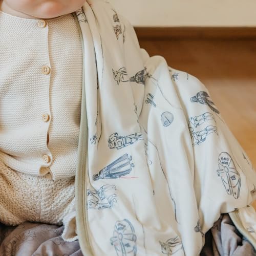 Image of Copper Pearl Jumbo 3-Layer Baby Blanket: Soft Baby Quilts for Boys and Girls | Breathable, Cozy, Toddler Blanket | Baby Quilt for Newborns | 46x46 Premium Polyester /Rayon | Tatooine
