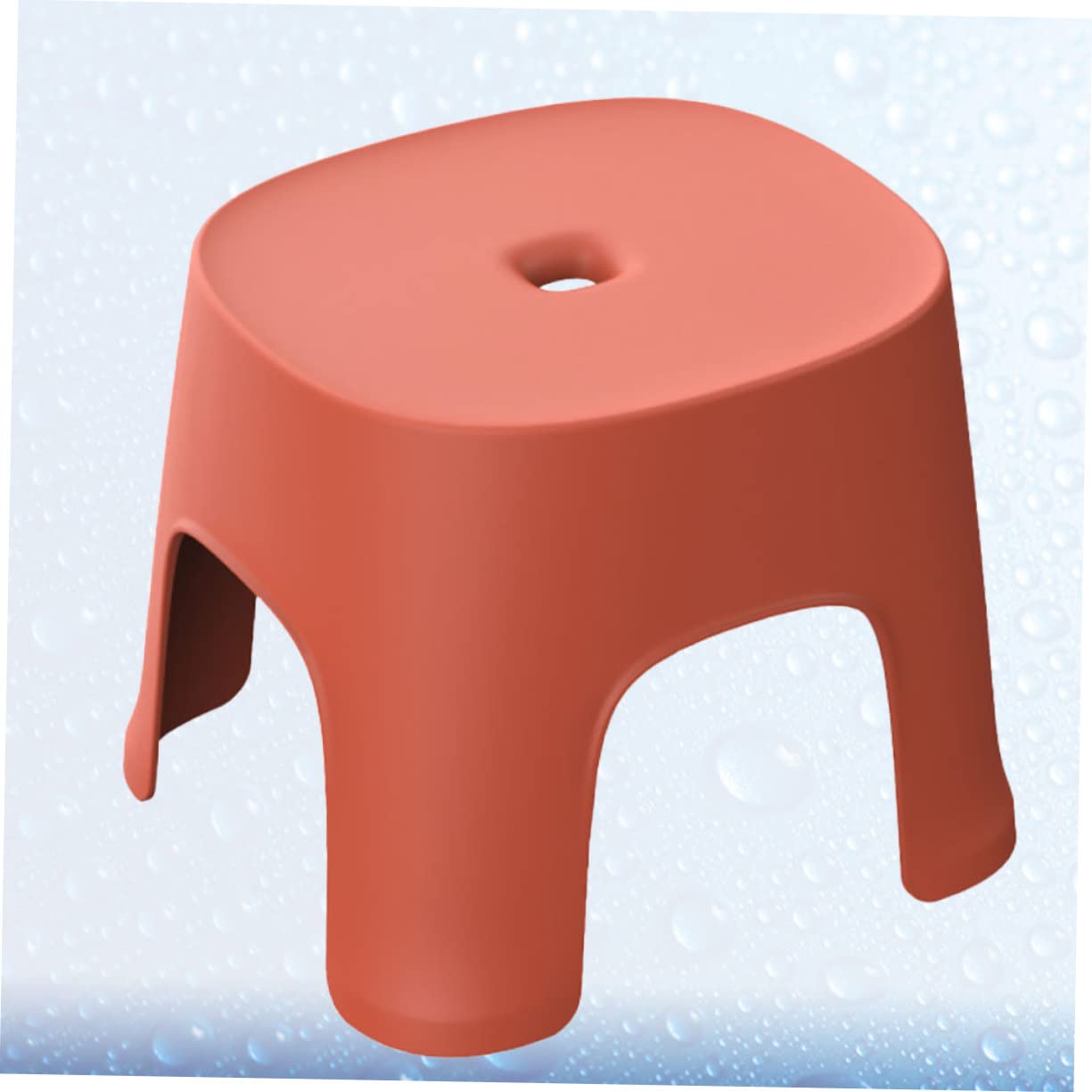 Alipis Sgabello Piccolo in Pvc Antiscivolo e Leggero per Bagno e Casa, Sgabello per Cambio Scarpe Colore Rosso, per Ragazzo Ragazza e Famiglia