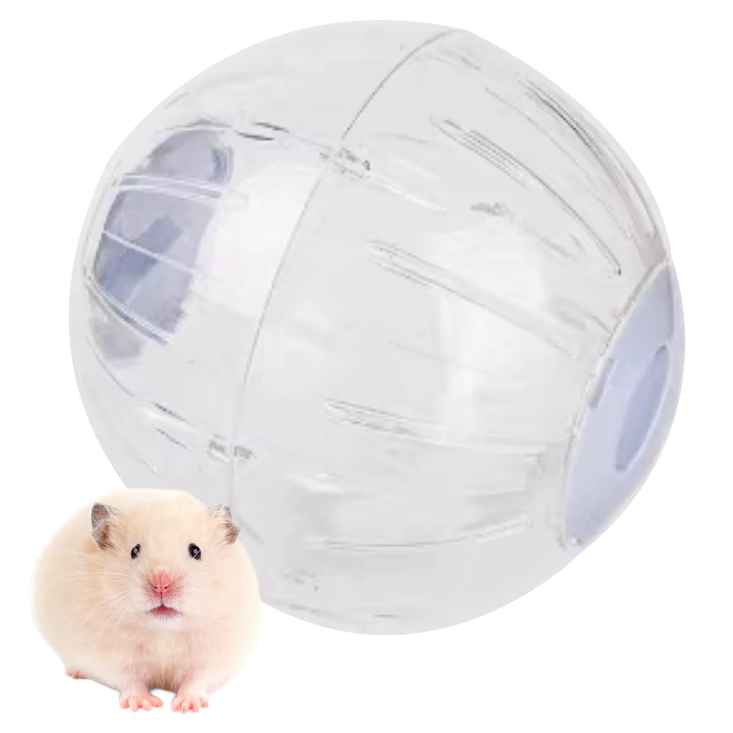 7.28inch Large Hamster Ball for Exercise Running Hamster Wheel Funny Transparent Ball Hamsters Accessories Toys for Dwarf Gerbil Mouse Small Animals(Blue)