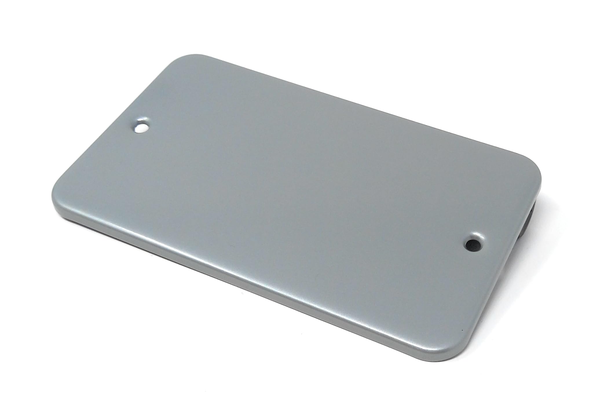 1 piastra di chiusura in metallo a doppio modulo – Copertura durevole per prese elettriche a parete con viti incluse (LxAxP): 140 x 80 x 4 mm