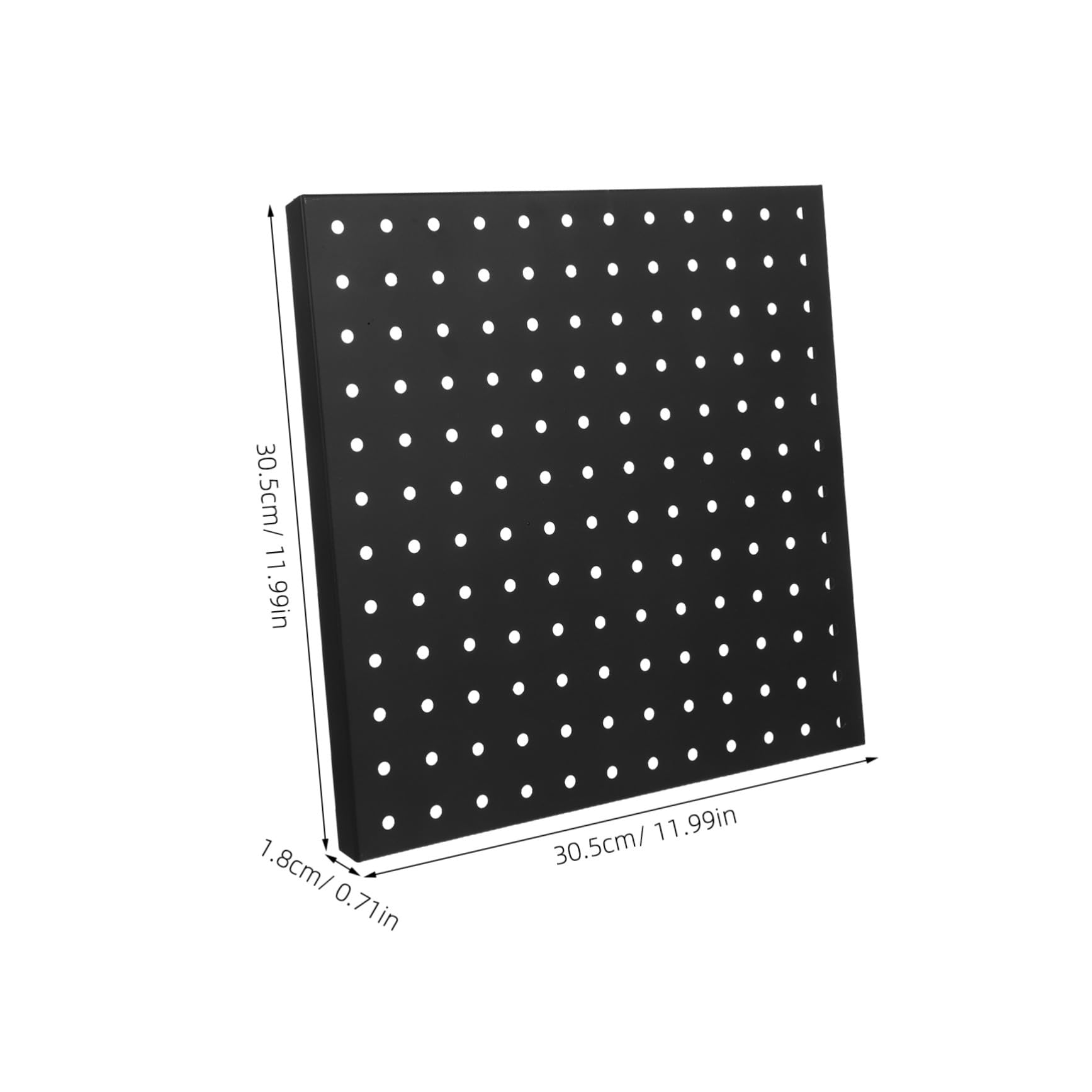 Didiseaon 4 Piezas Paneles Metálicos Perforados Organizador Pared Negro Resistente Soporte Pesado para Garaje Cocina Oficina Almacenamiento Herramientas