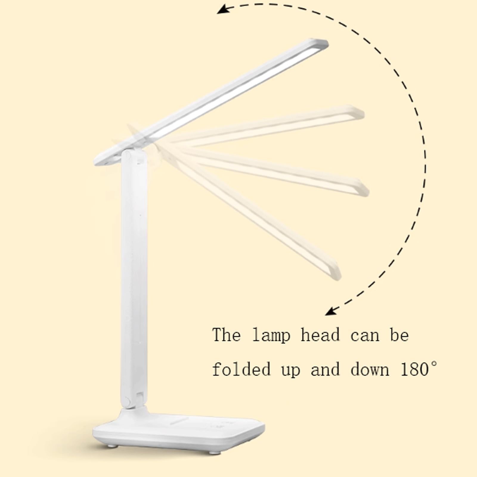 Tischleuchte, LED-Schreibtischlampe, flexible Winkeleinstellung, Aufgabenlampe, 3 Farbmodi, dimmbar, Heimbüro, Schreibtischlampe zum Lesen, Nachttischlampe, Weiß