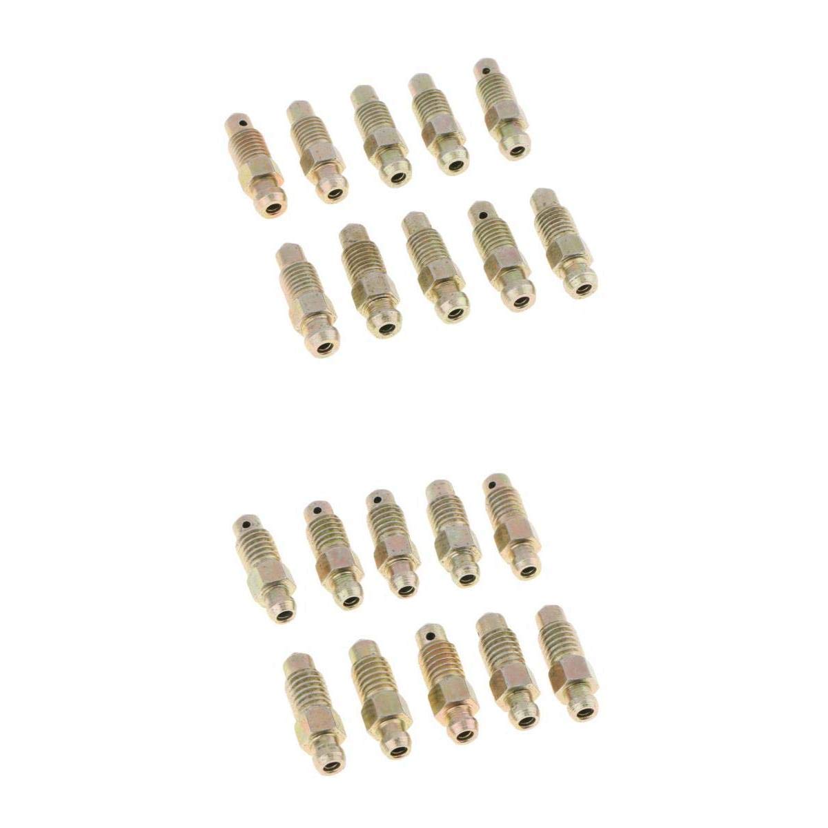 20 Pieces Car Front and Rear Brake Bleeder Screws Resistant 26mm+25mm-image-28