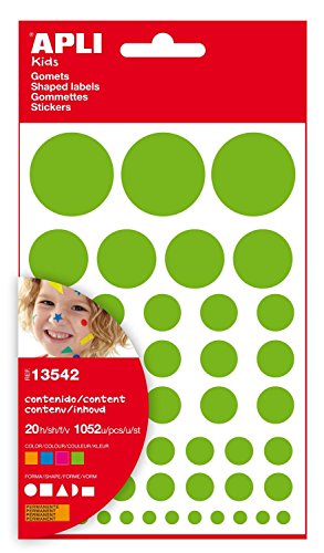 APLI Lot de 20 feuilles de gommettes de formes assorties