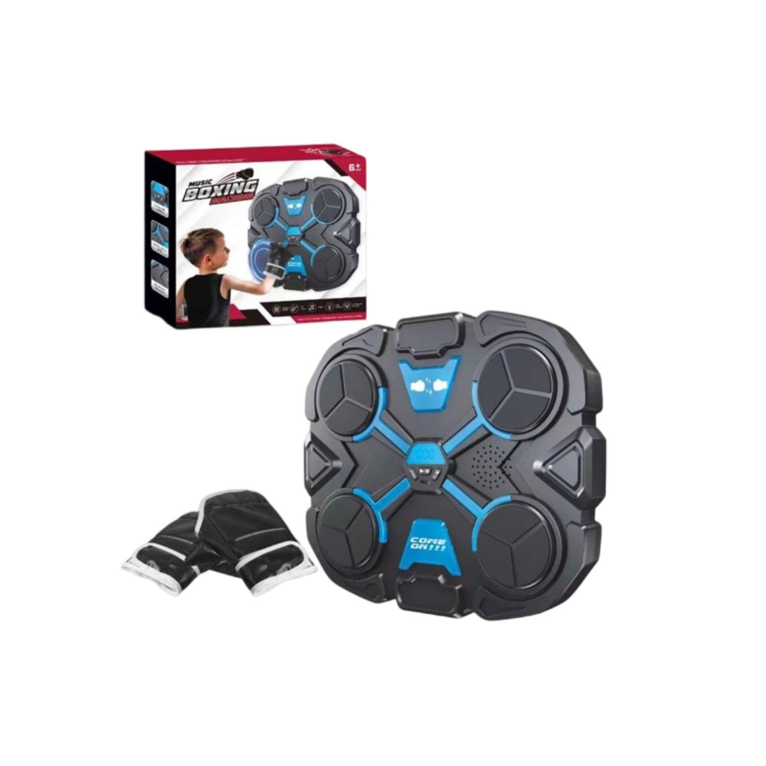 LED-LED & Sound Music Boxing Target Blue Accent Panels Wall-Mounted Boxing Target Built-in Buttons Wall Mounted Punching Pad ABS, Bluetooth 4-Target-image-14