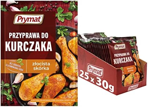 Prymat - Chicken Seasoning, Blend of Herbs & Spices for Golden, Crispy Chicken, 30g (Pack of 25)