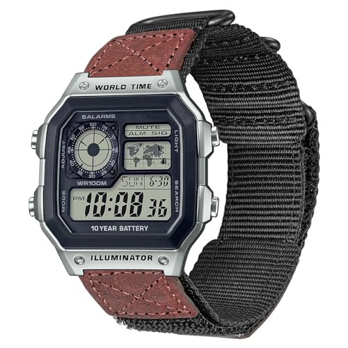 DAVILANE Correa de reloj de 18 mm para Casio AE-1000W AE-1200 AE-1300 AEQ-110W AQ-S800W MRW-200H MRW-S300 SGW-300H SGW-400H W-216H W-218H W-735H, correa deportiva de nailon resistente