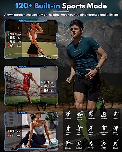 AVUMDA Smartwatch Herren mit Telefonfunktion 1,52 Zoll Militär Smart Watch mit Herzfrequenz,...