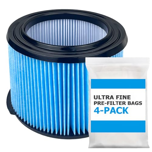 Zibopon VF3500 Shop Vac Filters Compatible with Ridgid 3-4.5 Gallon Wet/Dry Vacuum, 3-Layer Fine Dust Filter,1 Pack