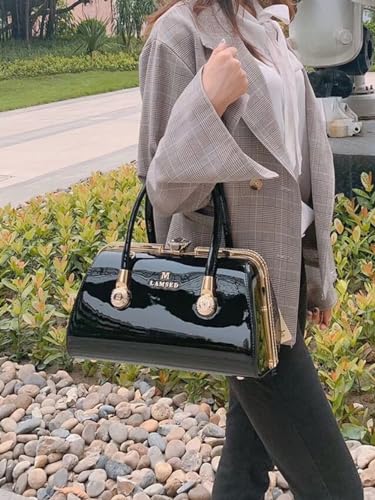 Image of Fashion Leather Women's Top Handle Satchel Crossbody Handbags Diamonds Evening Bag Purses Hard Shoulder Bags | Fashion