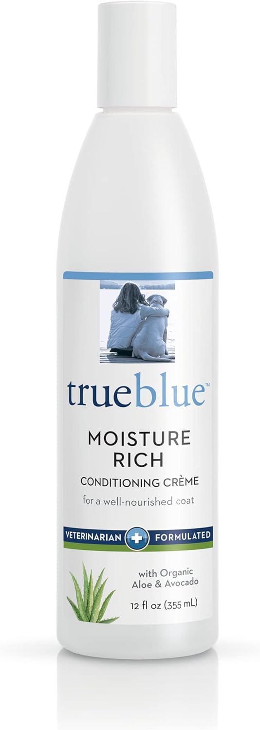 Trueblue Aloe & Avocado Moisture-Rich Conditioning Dog Crème – Conditioner Cream for Dogs, Puppies - Deodorizing, Moisturizing, Tearless – Toxin Free,