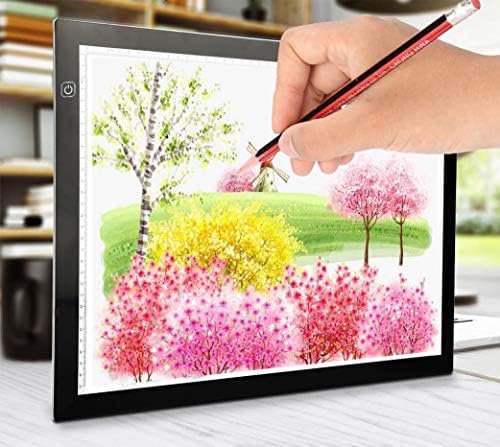 Ultra-Thin Portable LED Light Box Tracer USB Power Dimmable Brightness Artcraft Tracing Light Pad Light Box for Diamond Paint Artists Drawing Sketching Designing Stencilling A3 Size 18.3 x 13.5in