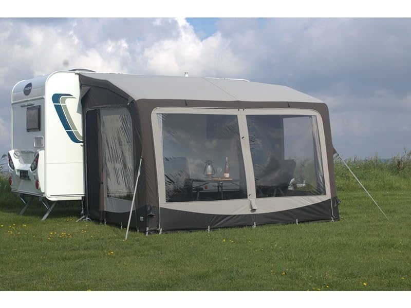 Pure 390 Luftvorzelt - Ideal für Camping, Wohnwagen und Reisemobile - Passend für Anbauhöhen von 235-280 cm - Robustes Vorzelt mit Panoramafenstern, 6000 mm Wassersäule - Campingausrüstung