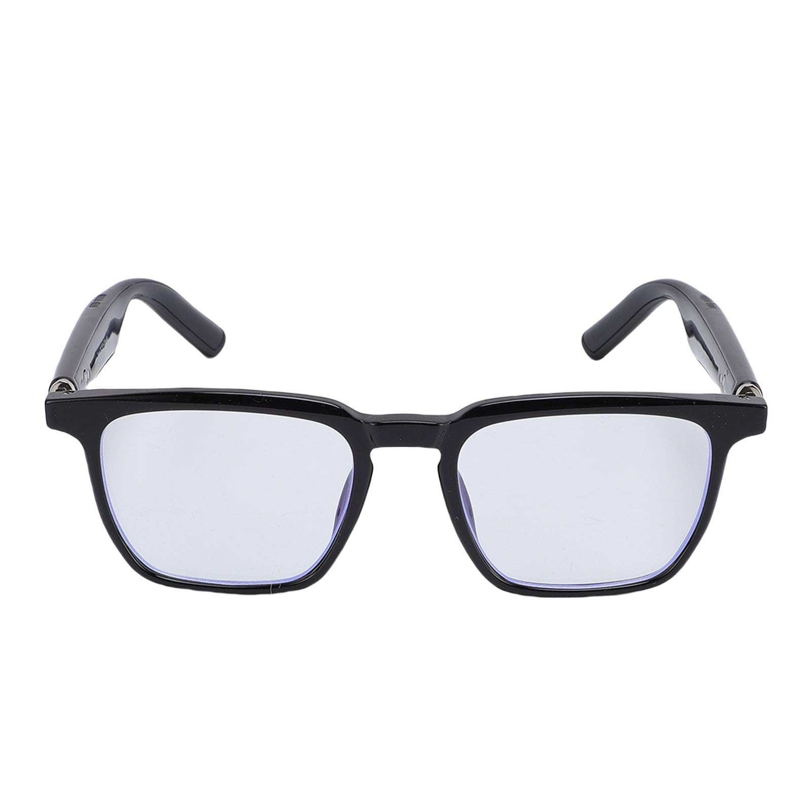 AI Bluetooth Translation Glasses, 100 Languages Real Time Smart Translator, Built in Mic and Speaker, Clear Blue Light Glasses for Woman Men, Stylish, for Travel (Black)
